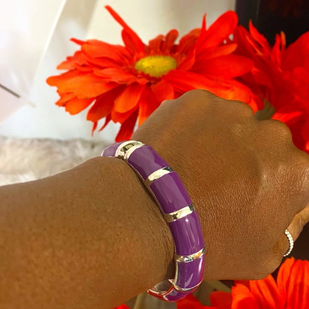 Purple and Silver Bracelet